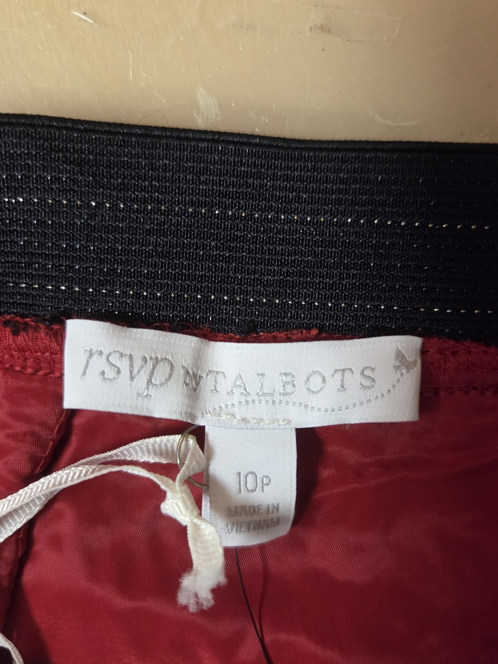 NWT RSVP by Talbots Black Lace Pencil Skirt Red 10. #0324 - Picture 3 of 8
